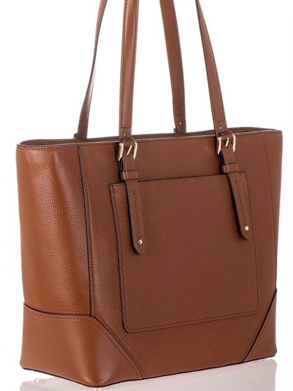 Michael Kors Cognac Pebbled Leather Tote with Gold Hardware - Picture 2 of 6